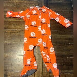 Clemson footed Pajamas 3-6month